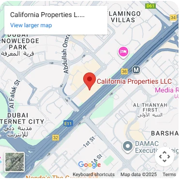 نقشه Calidornia Location