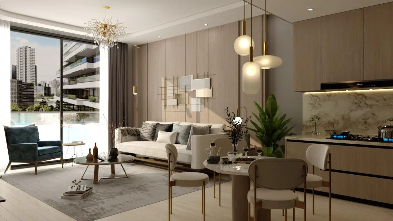 نمای دیزاین داخلی پروژه ترینیتی از دکا در منطقه ارجان