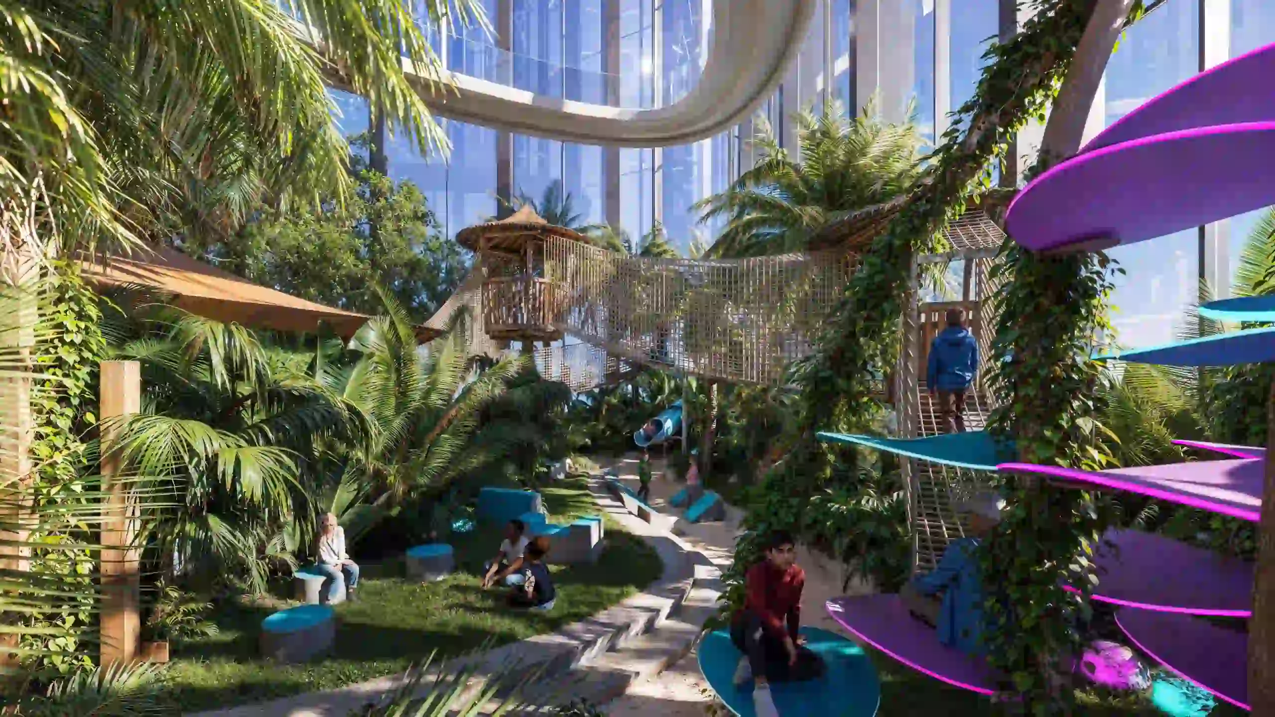 تصویری از مرتفع ترین جنگل بارانی جهان در پروژه تایگر اسکای از شرکت سازنده تایگر در منطقه بیزنس بی