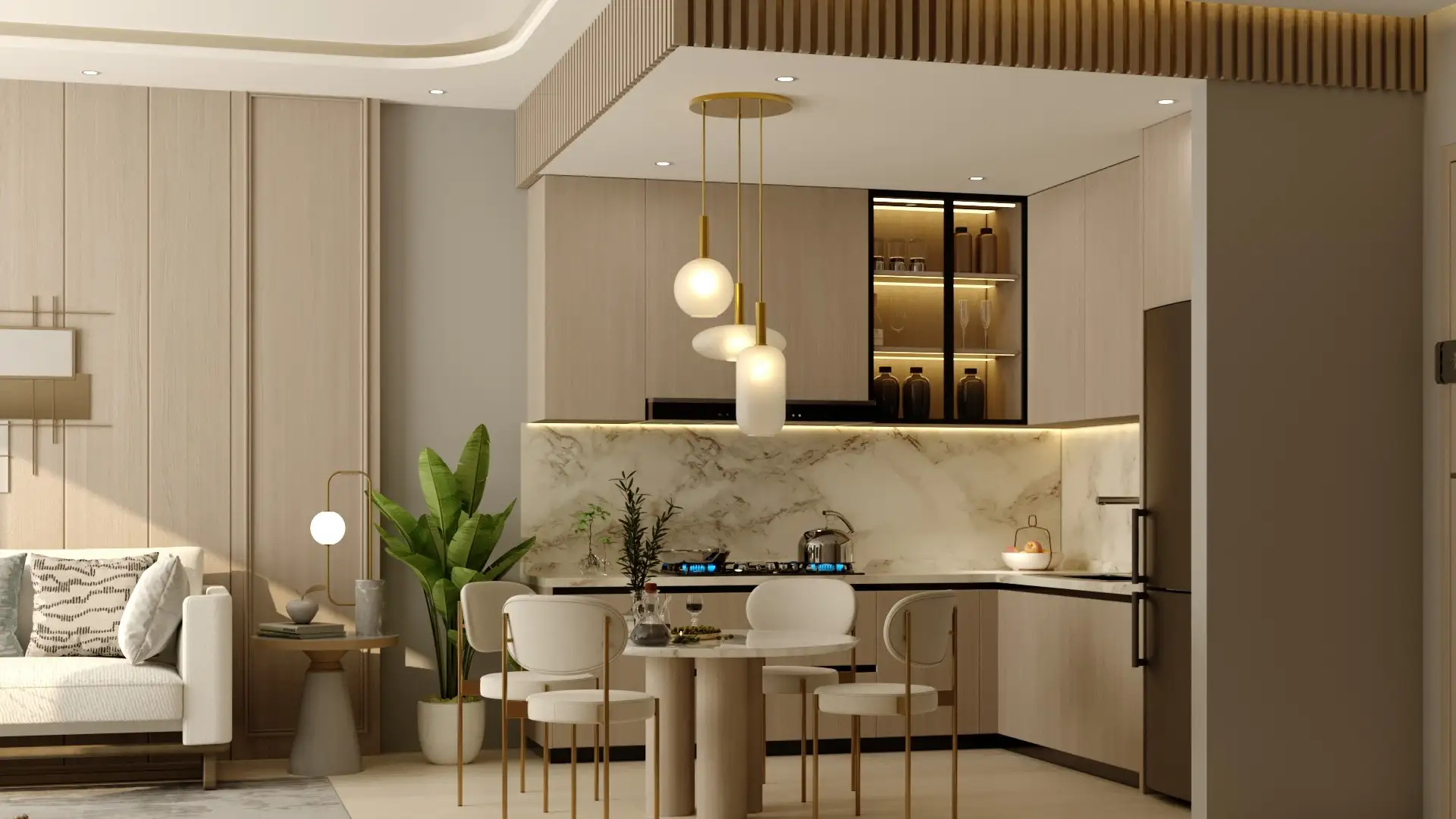 دیزاین داخلی واحدهای پروژه ترینیتی از سازنده دکا در لوکیشن ارجان