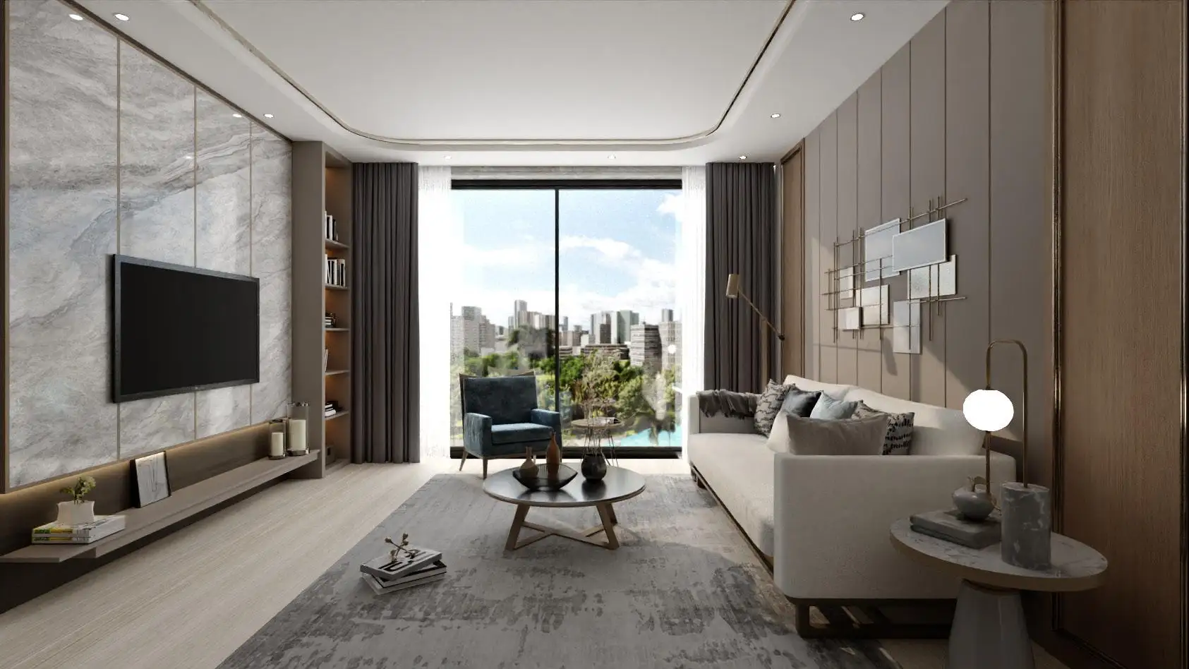 دیزاین داخلی واحد پروژه ترینیتی از سازنده دکا در منطقه ارجان